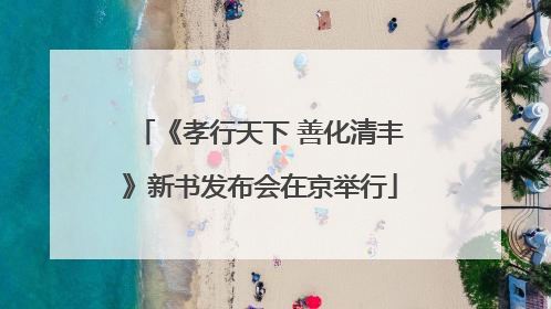 《孝行天下 善化清丰》新书发布会在京举行