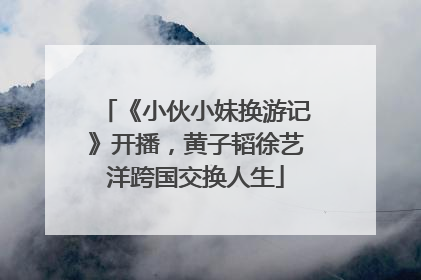 《小伙小妹换游记》开播，黄子韬徐艺洋跨国交换人生