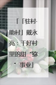 「驻村·助村」戴永亮：干好村里的甜“猕”事业