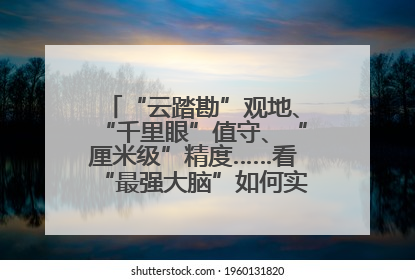 “云踏勘”观地、“千里眼”值守、“厘米级”精度……看“最强大脑”如何实现智慧治理