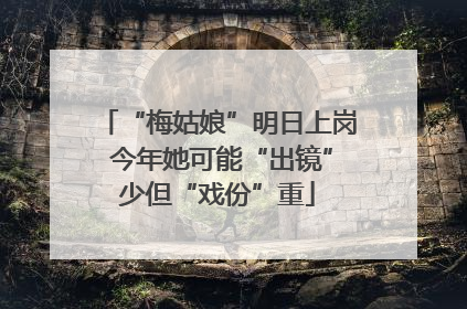 “梅姑娘”明日上岗 今年她可能“出镜”少但“戏份”重