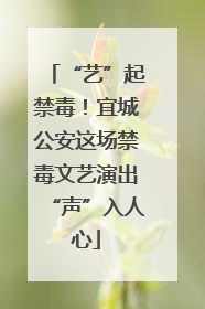 “艺”起禁毒！宜城公安这场禁毒文艺演出“声”入人心