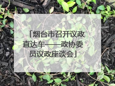 烟台市召开议政直达车——政协委员议政座谈会