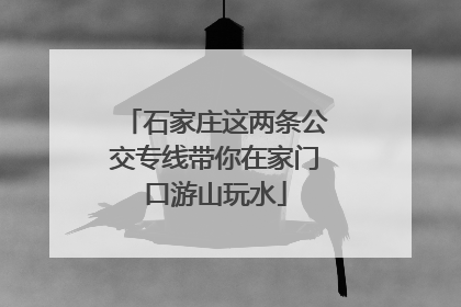 石家庄这两条公交专线带你在家门口游山玩水