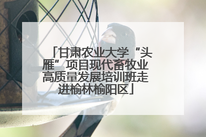 甘肃农业大学“头雁”项目现代畜牧业高质量发展培训班走进榆林榆阳区