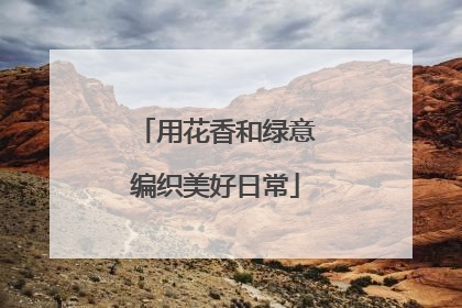 用花香和绿意编织美好日常