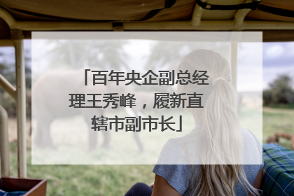 百年央企副总经理王秀峰，履新直辖市副市长