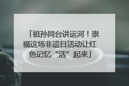 祖孙同台讲运河！崇福这场非遗日活动让红色记忆“活”起来