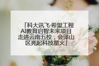 科大讯飞·希望工程AI教育启智未来项目走进云南五校，会泽山区亮起科技星火