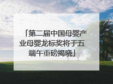 第二届中国母婴产业母婴龙标奖将于五端午重磅揭晓