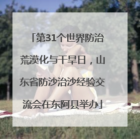 第31个世界防治荒漠化与干旱日，山东省防沙治沙经验交流会在东阿县举办