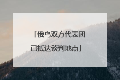 俄乌双方代表团已抵达谈判地点