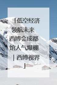 低空经济领航未来 西博会成都馆人气爆棚｜西博视界