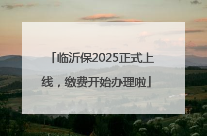 临沂保2025正式上线，缴费开始办理啦