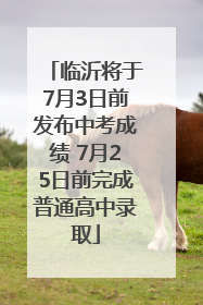 临沂将于7月3日前发布中考成绩 7月25日前完成普通高中录取