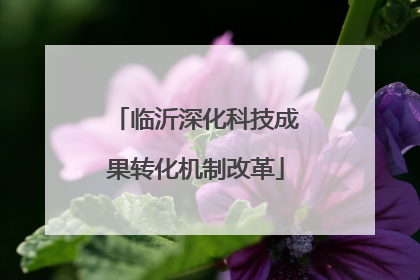 临沂深化科技成果转化机制改革