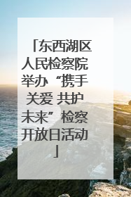 东西湖区人民检察院举办“携手关爱 共护未来”检察开放日活动