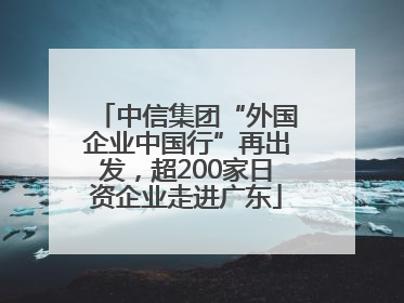 中信集团“外国企业中国行”再出发，超200家日资企业走进广东