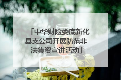 中华财险娄底新化县支公司开展防范非法集资宣讲活动