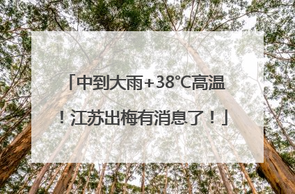 中到大雨+38℃高温！江苏出梅有消息了！