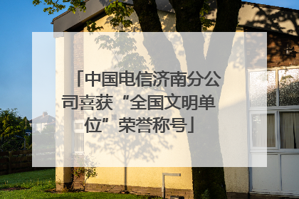中国电信济南分公司喜获“全国文明单位”荣誉称号