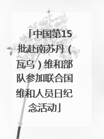 中国第15批赴南苏丹（瓦乌）维和部队参加联合国维和人员日纪念活动