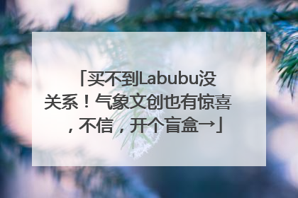 买不到Labubu没关系！气象文创也有惊喜，不信，开个盲盒→