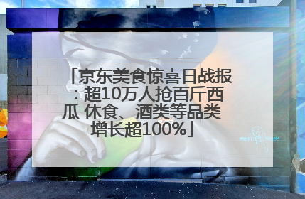 京东美食惊喜日战报：超10万人抢百斤西瓜 休食、酒类等品类增长超100%