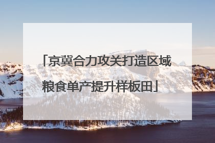 京冀合力攻关打造区域粮食单产提升样板田
