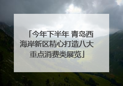 今年下半年 青岛西海岸新区精心打造八大重点消费类展览