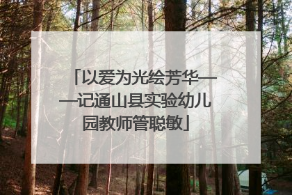 以爱为光绘芳华——记通山县实验幼儿园教师管聪敏