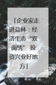 企业家走进益林：经济生态“双面绣” 投资兴业好地方