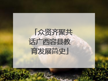 众贤齐聚共话广西容县教育发展简史