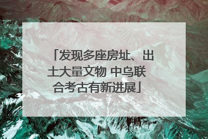 发现多座房址、出土大量文物 中乌联合考古有新进展