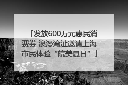 发放600万元惠民消费券 浪漫湾沚邀请上海市民体验“皖美夏日”