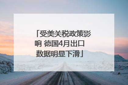 受美关税政策影响 德国4月出口数据明显下滑