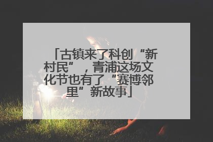 古镇来了科创“新村民”，青浦这场文化节也有了“赛博邻里”新故事