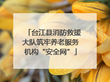 台江县消防救援大队筑牢养老服务机构“安全网”