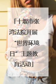 十堰市张湾法院开展“世界环境日”主题教育活动