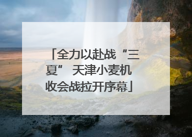 全力以赴战“三夏” 天津小麦机收会战拉开序幕
