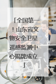 全国第一！山东省文物安全卫星遥感监测中心揭牌成立