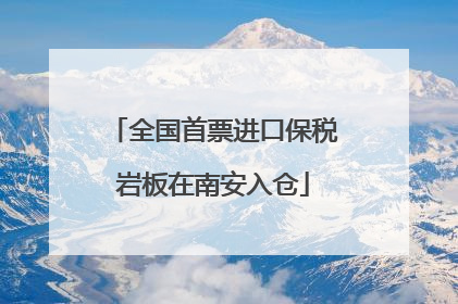 全国首票进口保税岩板在南安入仓