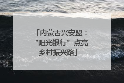 内蒙古兴安盟：“阳光银行”点亮乡村振兴路