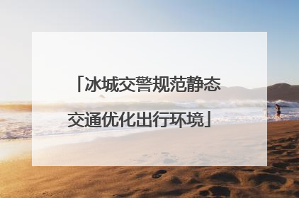 冰城交警规范静态交通优化出行环境