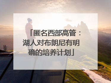 匿名西部高管：湖人对布朗尼有明确的培养计划