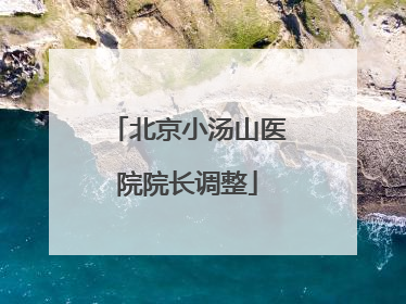 北京小汤山医院院长调整