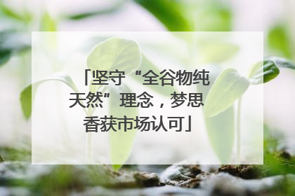 坚守“全谷物纯天然”理念，梦思香获市场认可