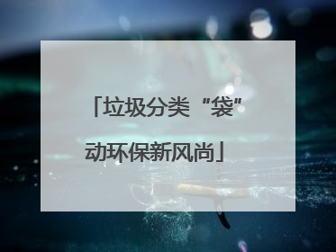 垃圾分类“袋”动环保新风尚