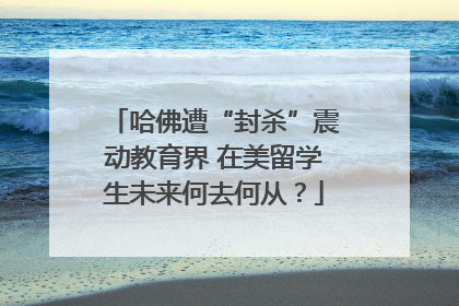 哈佛遭“封杀”震动教育界 在美留学生未来何去何从？