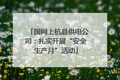 国网上杭县供电公司：扎实开展“安全生产月”活动